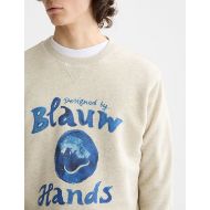 Снимка на SCOTCH&SODA MEN'S DENIM WASHED ARTWORK SWEATSHIRT IN LIGHT BEIGE 6