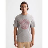Снимка на SCOTCH&SODA MEN'S DENIM ARTWORK T-SHIRT IN MEDIUM GREY 4