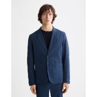 Снимка на SCOTCH&SODA MEN'S REGULAR FIT UNCONSTRUCTED COTTON-BLEND SEERSUCKER BLAZER IN NAVY 4