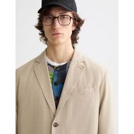 Снимка на SCOTCH&SODA MEN'S RELAXED FIT COTTON LINEN TWILL 2-BUTTON BLAZER IN LIGHT BEIGE 6