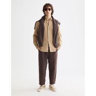 Снимка на SCOTCH&SODA MEN'S SEASONAL CORE - REGULAR FIT LINEN SHIRT IN MEDIUM BEIGE 8