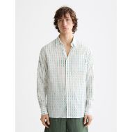 Снимка на SCOTCH&SODA MEN'S STRIPED COTTON-VOILE SHIRT IN WHITE/BLUE GREEN STRIPES 4