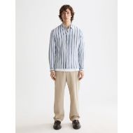 Снимка на SCOTCH&SODA MEN'S TEXTURED STRIPE SHIRT IN LAVENDER STRIPES 7