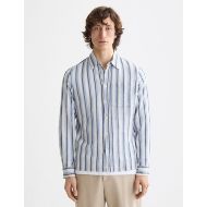Снимка на SCOTCH&SODA MEN'S TEXTURED STRIPE SHIRT IN LAVENDER STRIPES 4