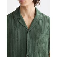 Снимка на SCOTCH&SODA MEN'S TONAL-STRIPED SHORT-SLEEVED SHIRT IN GREEN 6