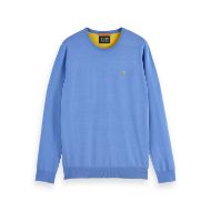 Снимка на SCOTCH&SODA MEN'S SEASONAL CORE - REGULAR FIT ECOVERO BLEND CREWNECK IN BLUE 1