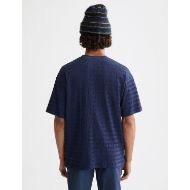 Снимка на SCOTCH&SODA MEN'S RELAXED FIT HORIZONAL TEXTURED T-SHIRT IN NAVY 5