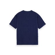 Снимка на SCOTCH&SODA MEN'S RELAXED FIT HORIZONAL TEXTURED T-SHIRT IN NAVY 2