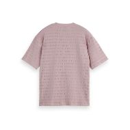 Снимка на SCOTCH&SODA MEN'S RELAXED FIT HORIZONAL TEXTURED T-SHIRT IN PURPLE 2