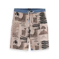 Снимка на SCOTCH&SODA MEN'S LOOSE FIT PRINTED WASHED BERMUDA SHORTS IN MULTICOLOUR 1