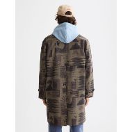Picture of SCOTCH&SODA MEN'S COLLAGE CAR COAT IN BEIGE MULTICOLOUR 5