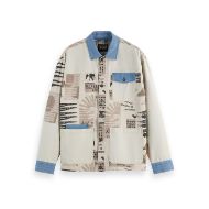 Снимка на SCOTCH&SODA MEN'S PRINTED & WASHED COLOUR BLOCK WORKER JACKET IN MULTICOLOUR 1