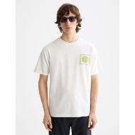 Picture of SCOTCH&SODA MEN'S RELAXED FIT WASHED ARTWORK T-SHIRT IN WHITE 4