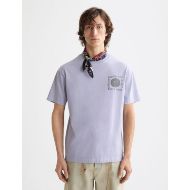 Picture of SCOTCH&SODA MEN'S RELAXED FIT WASHED ARTWORK T-SHIRT IN PURPLE 4