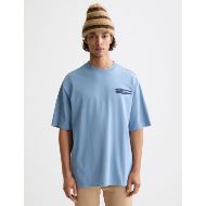 Picture of SCOTCH&SODA MEN'S LOOSE FIT ARTWORK T-SHIRT IN BLUE 4
