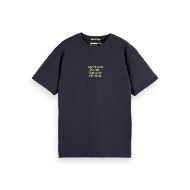 Picture of SCOTCH&SODA MEN'S RELAXED FIT ARTWORK T-SHIRT IN DARK GREY 1
