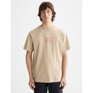 Picture of SCOTCH&SODA MEN'S RELAXED FIT ARTWORK T-SHIRT IN MEDIUM BEIGE 4