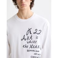 Picture of SCOTCH&SODA MEN'S RELAXED FIT LONG-SLEEVED ARTWORK T-SHIRT IN WHITE 6