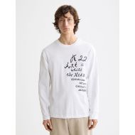 Picture of SCOTCH&SODA MEN'S RELAXED FIT LONG-SLEEVED ARTWORK T-SHIRT IN WHITE 4