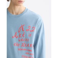 Picture of SCOTCH&SODA MEN'S RELAXED FIT LONG-SLEEVED ARTWORK T-SHIRT IN BLUE 6