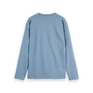 Picture of SCOTCH&SODA MEN'S RELAXED FIT LONG-SLEEVED ARTWORK T-SHIRT IN BLUE 2