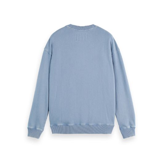 Показвай детайлите за SCOTCH&SODA MEN'S RELAXED FIT WASHED ARTWORK SWEATSHIRT IN BLUE 2 - FanPoint Снимка на SCOTCH&SODA MEN'S RELAXED FIT WASHED ARTWORK SWEATSHIRT IN BLUE 2