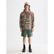 Picture of SCOTCH&SODA MEN'S LOOSE FIT OVERDYED ALL-OVER PRINTED HOODIE IN MEDIUM BEIGE 7