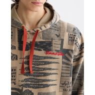 Picture of SCOTCH&SODA MEN'S LOOSE FIT OVERDYED ALL-OVER PRINTED HOODIE IN MEDIUM BEIGE 6