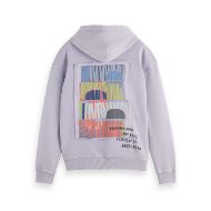 Picture of SCOTCH&SODA MEN'S RELAXED FIT ARTWORK HOODIE IN PURPLE 2