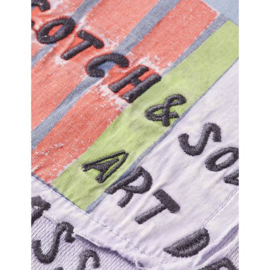 Показвай детайлите за SCOTCH&SODA MEN'S RELAXED FIT ARTWORK HOODIE IN PURPLE 3 - FanPoint Снимка на SCOTCH&SODA MEN'S RELAXED FIT ARTWORK HOODIE IN PURPLE 3