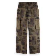 Picture of SCOTCH&SODA MEN'S BAGGY FIT ALL-OVER PRINTED CARGO PANTS IN DARK GREY 2