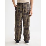 Picture of SCOTCH&SODA MEN'S BAGGY FIT ALL-OVER PRINTED CARGO PANTS IN DARK GREY 4