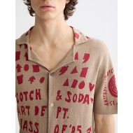 Picture of SCOTCH&SODA MEN'S JACQUARD KNITTED SHIRT IN MEDIUM BEIGE 6