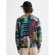 Picture of SCOTCH&SODA MEN'S RELAXED FIT PRINTED HENLEY IN DARK GREY 5