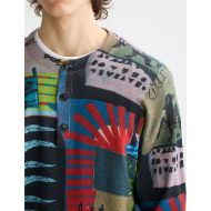 Picture of SCOTCH&SODA MEN'S RELAXED FIT PRINTED HENLEY IN DARK GREY 6