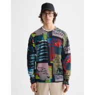 Picture of SCOTCH&SODA MEN'S RELAXED FIT PRINTED HENLEY IN DARK GREY 4