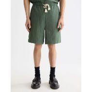 Снимка на SCOTCH&SODA MEN'S FAVE - TONAL STRIPED REGULAR FIT BERMUDA SHORTS IN DARK GREEN 4