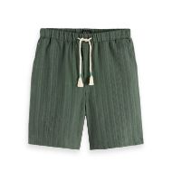 Снимка на SCOTCH&SODA MEN'S FAVE - TONAL STRIPED REGULAR FIT BERMUDA SHORTS IN DARK GREEN 1