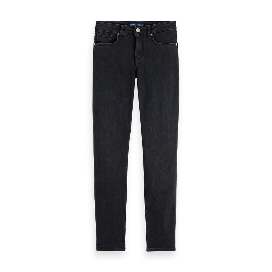 Снимка на SCOTCH&SODA WOMEN'S CORE BOHEMIENNE MID RISE SKINNY JEANS – BLACK COAST
