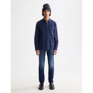 Picture of SCOTCH&SODA MEN'S TEXTURED STRIPE SHIRT IN NAVY 7