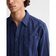 Picture of SCOTCH&SODA MEN'S TEXTURED STRIPE SHIRT IN NAVY 6