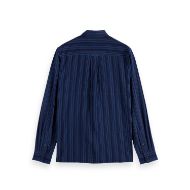 Picture of SCOTCH&SODA MEN'S TEXTURED STRIPE SHIRT IN NAVY 2