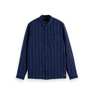 Picture of SCOTCH&SODA MEN'S TEXTURED STRIPE SHIRT IN NAVY 1