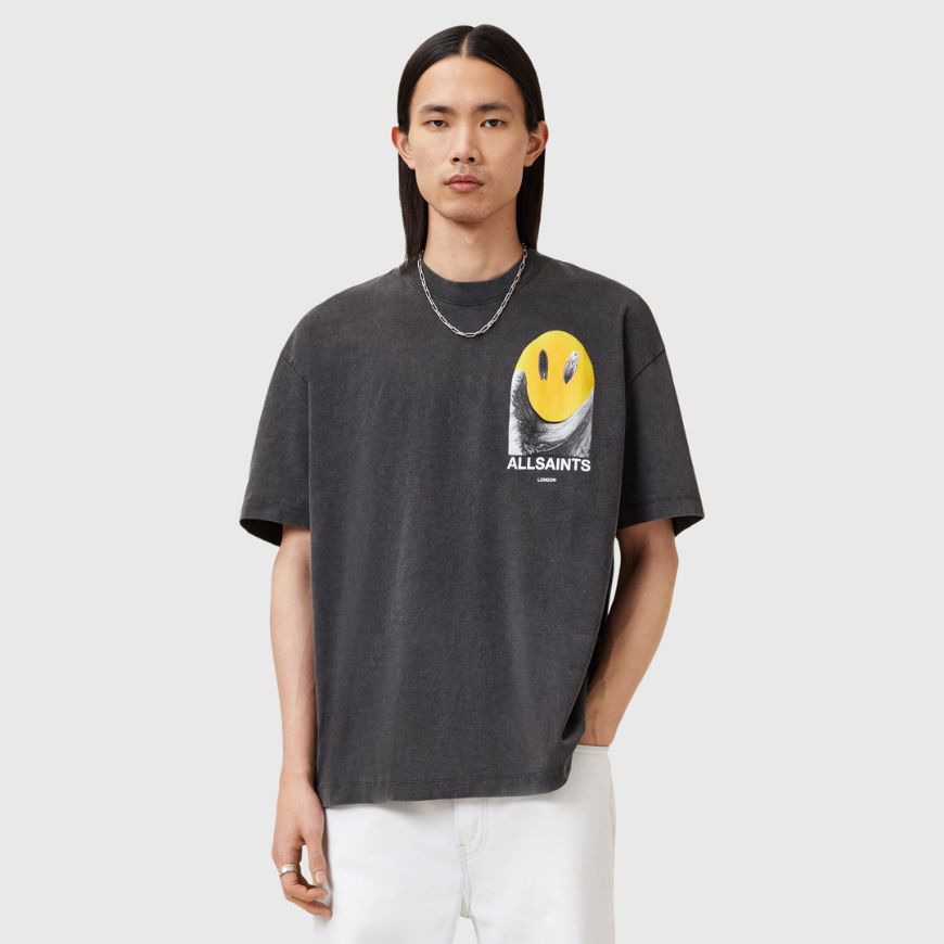Снимка на ALLSAINTS МЪЖКА ТЕНИСКА  PARTY WAVE SS CREW В ЧЕРНО