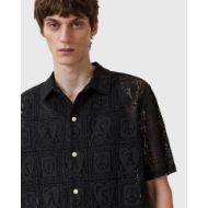 Picture of ALLSAINTS MEN'S NETLEY SHORT SLEEVE SHIRT IN BLACK 3