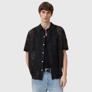 Picture of ALLSAINTS MEN'S NETLEY SHORT SLEEVE SHIRT IN BLACK 1