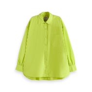 Снимка на SCOTCH&SODA WOMEN'S EMBROIDERED GIRLFRIEND SHIRT IN GREEN GLOW 1