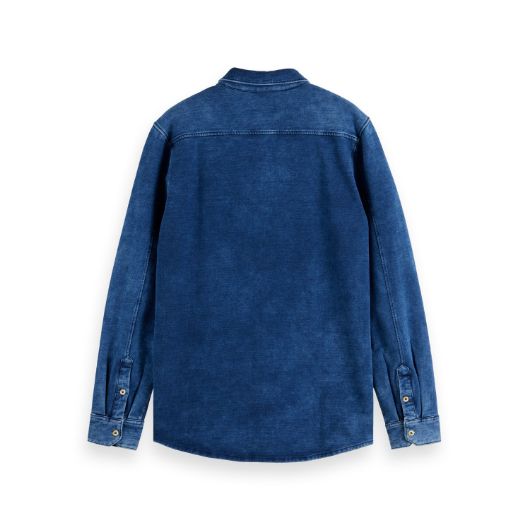 Show details for SCOTCH&SODA MEN'S CHIC INDIGO JERSEY SHIRT IN NAVY 2 - FanPoint Picture of SCOTCH&SODA MEN'S CHIC INDIGO JERSEY SHIRT IN NAVY 2
