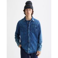 Снимка на SCOTCH&SODA MEN'S CHIC INDIGO JERSEY SHIRT IN NAVY 4