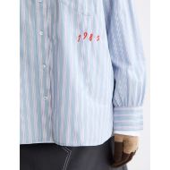Снимка на SCOTCH&SODA WOMEN'S EMBROIDERED GIRLFRIEND SHIRT IN FADED DENIM LAVENDER STRIPE 5
